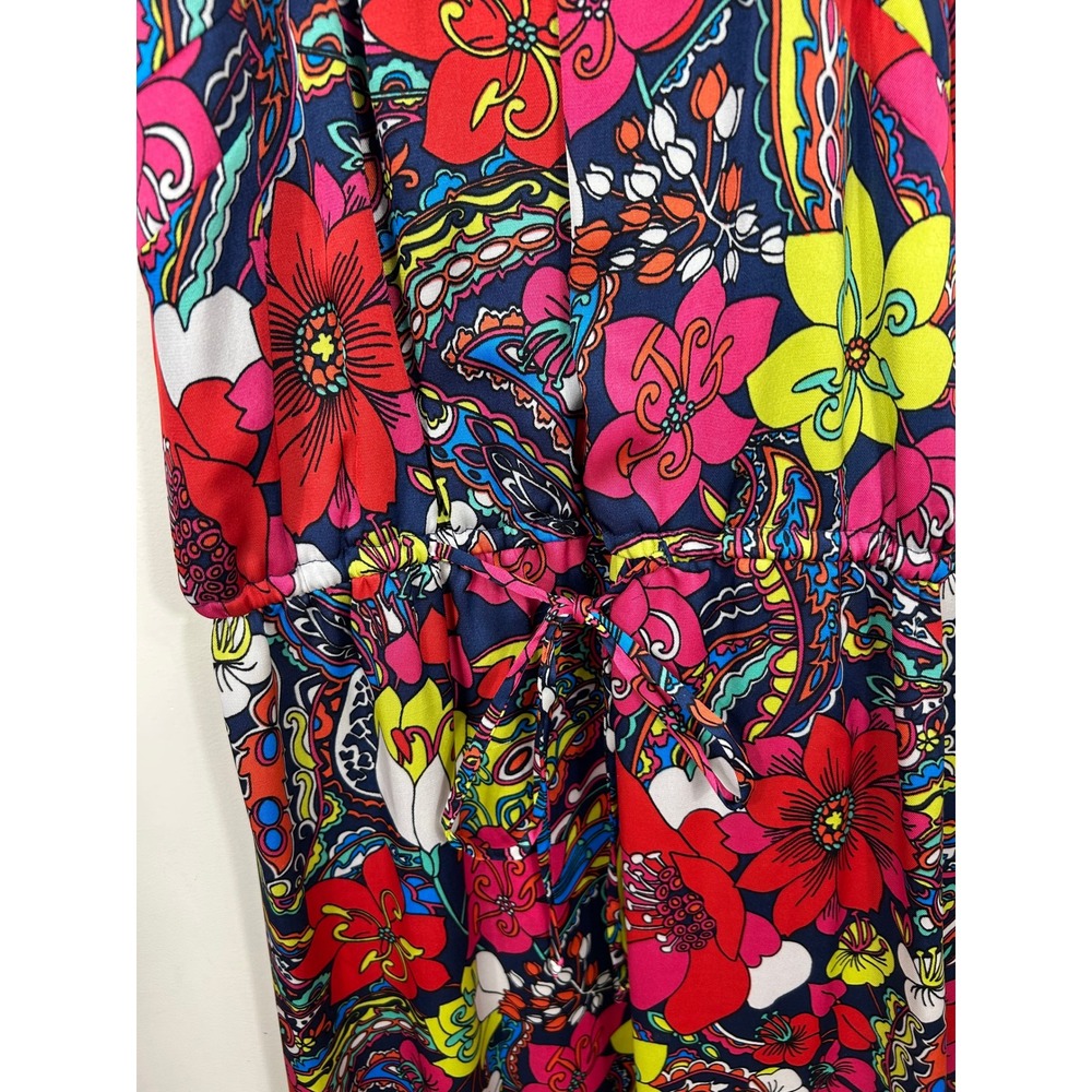 Laundry by Shelli Segal Floral Halter Chain Maxi Dress Women's 4 Garden Party - Picture 3 of 14